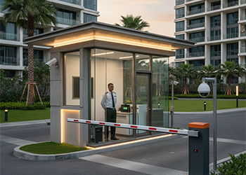 Security features provided for DTCP-approved residential layout in Pudupakkam.